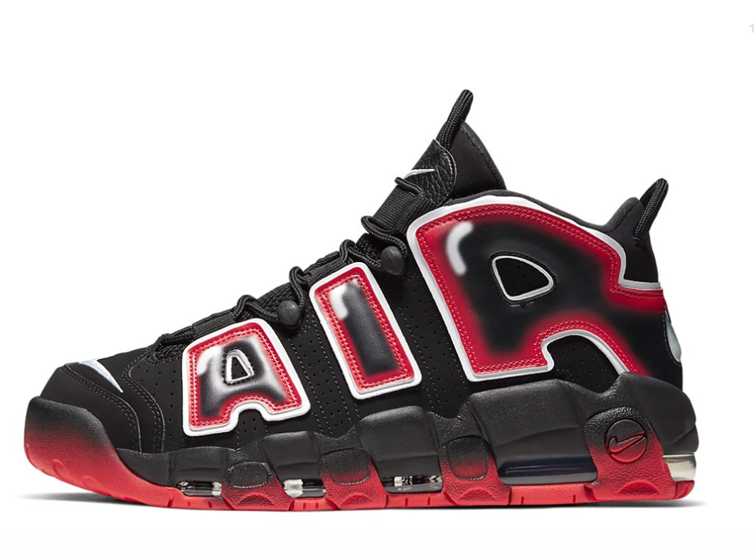 NIKE REVAMPS AIR MORE UPTEMPO '96 IN BOLD "BLACK/LASER CRIMSON"