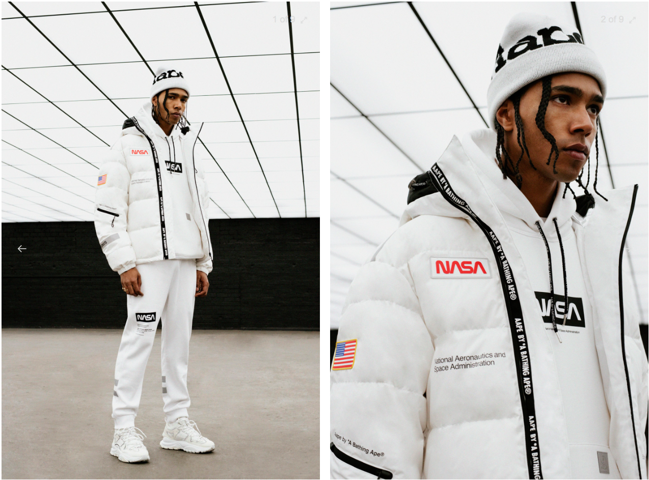 AAPE DROPS NASA-HEAVY FW19 CAPSULE