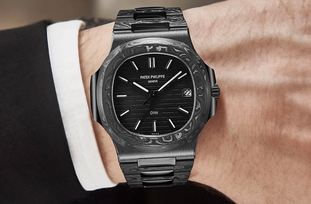 Diw Crafts Carbon Fiber Dlc Black Grail Project Patek Philippe Nautilu 