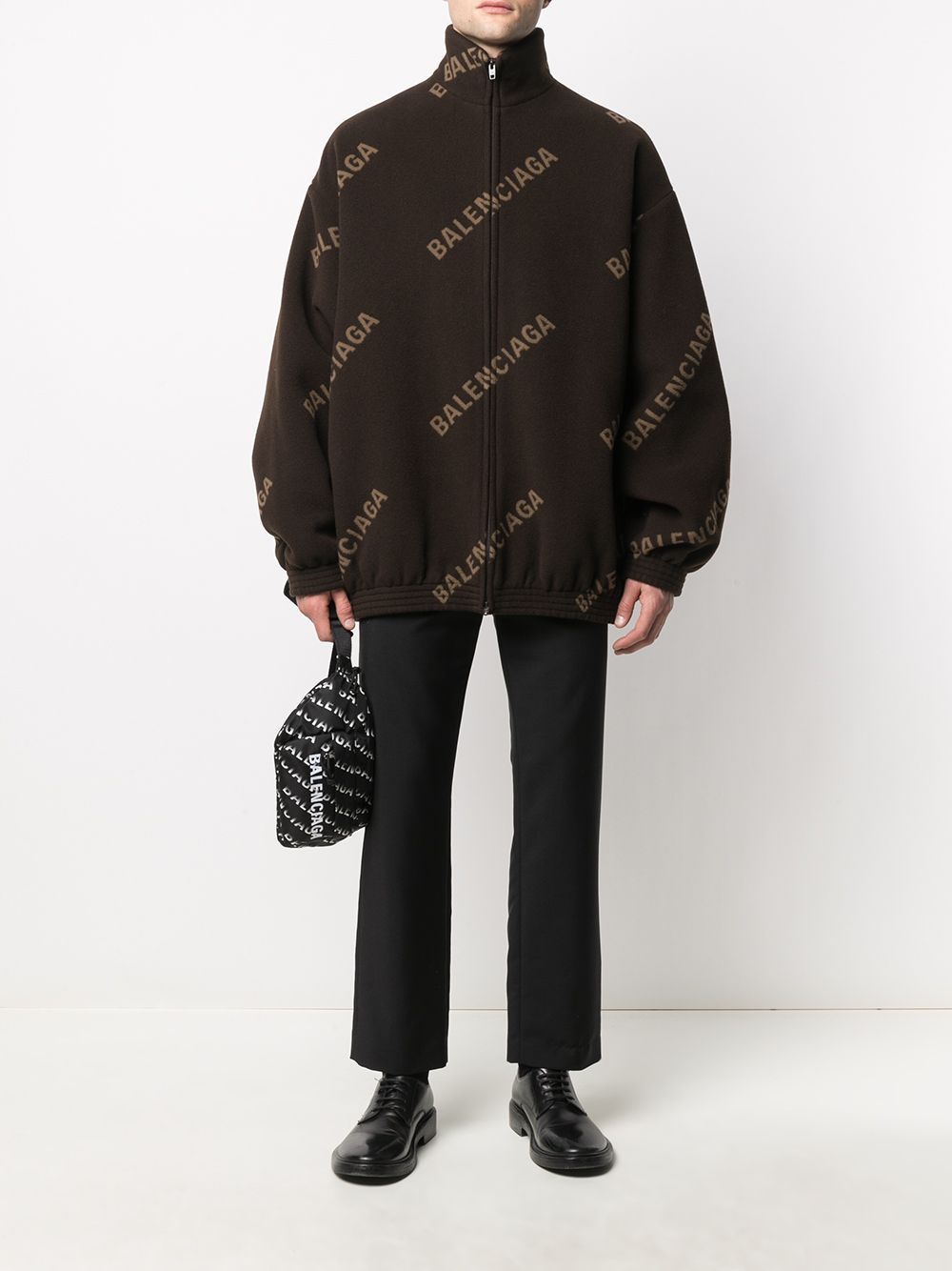 PAUSE OR SKIP: BALENCIAGA LOGO PRINT ZIP-UP