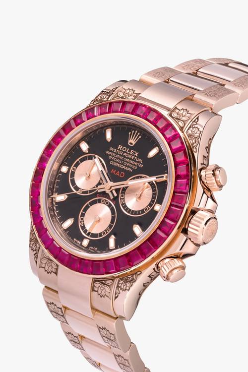 MAD PARIS CRAFTS $115K USD ROLEX DAYTONA WITH RUBY SAPPHIRES