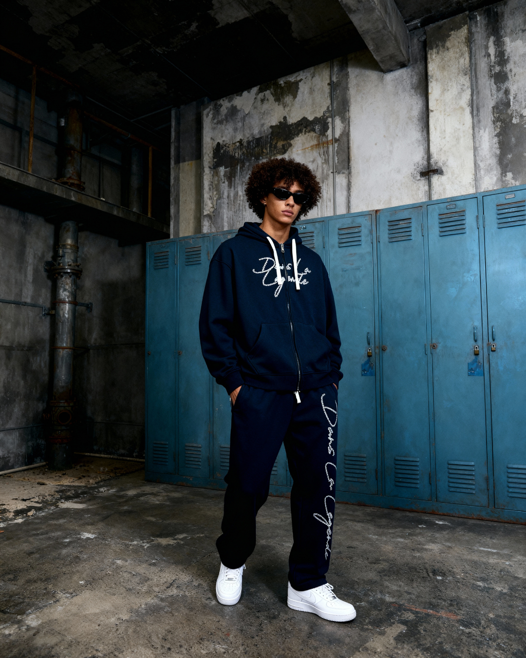 Dans La Legende Navy Zipup Hoodie