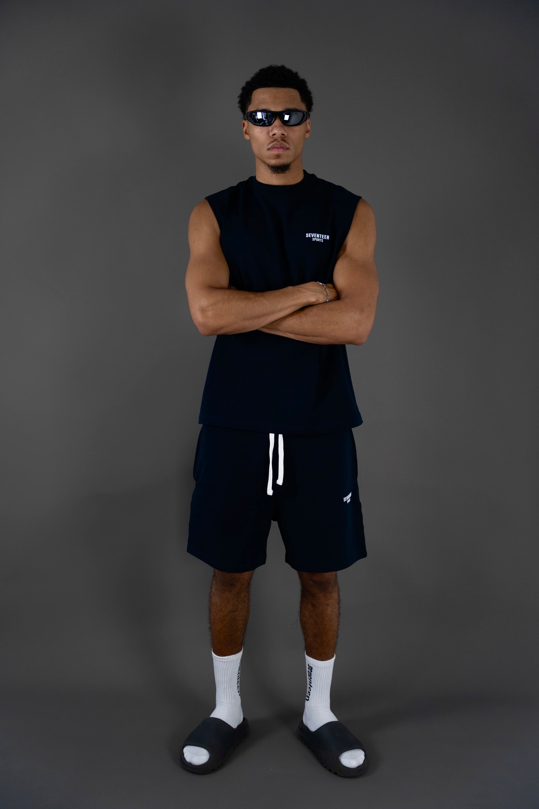 Seventeen Sports Navy Sleeveless