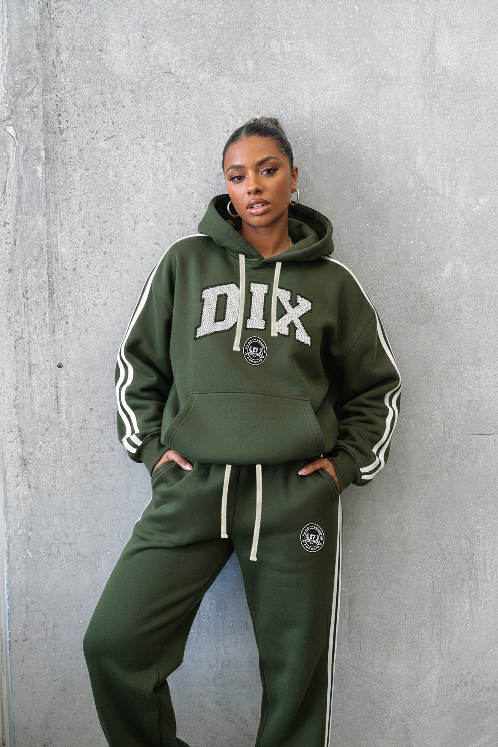 Khaki Dix College Hoodie