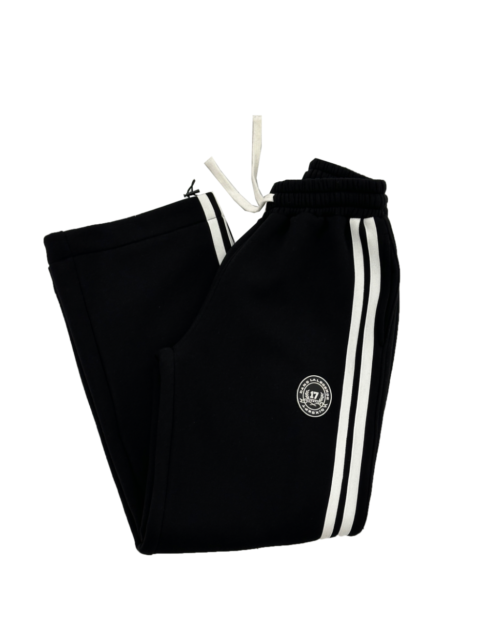 Black Dix College Loose Fit Pants