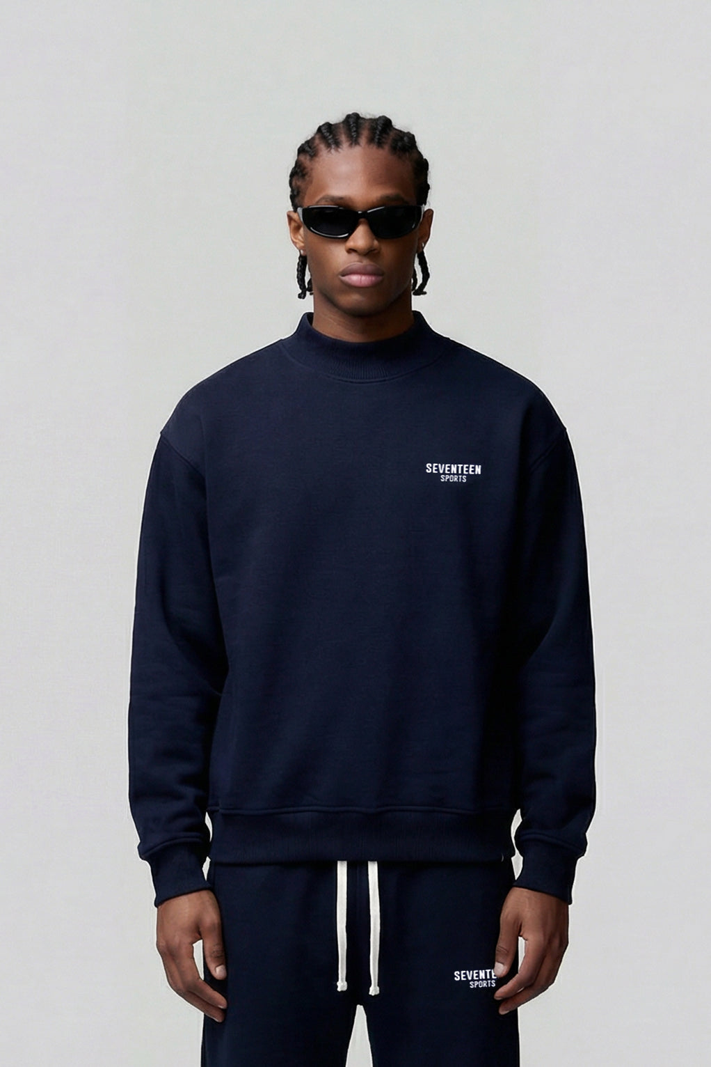 Navy Seventeen Sports Crewneck