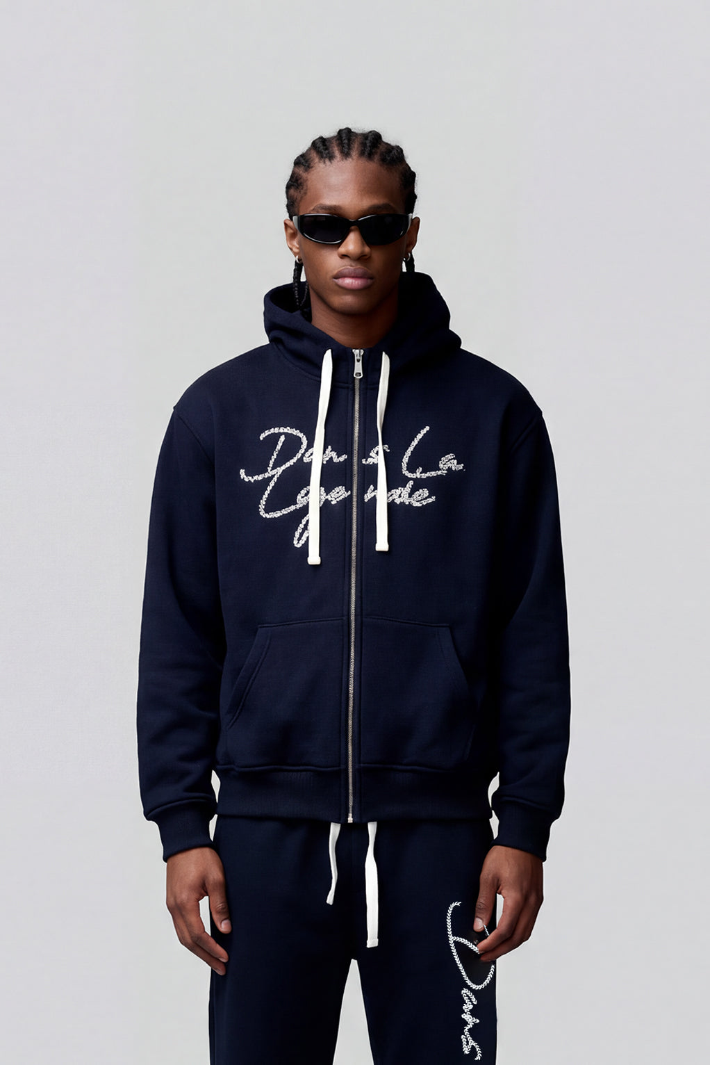 Dans La Legende Navy Zipup Hoodie