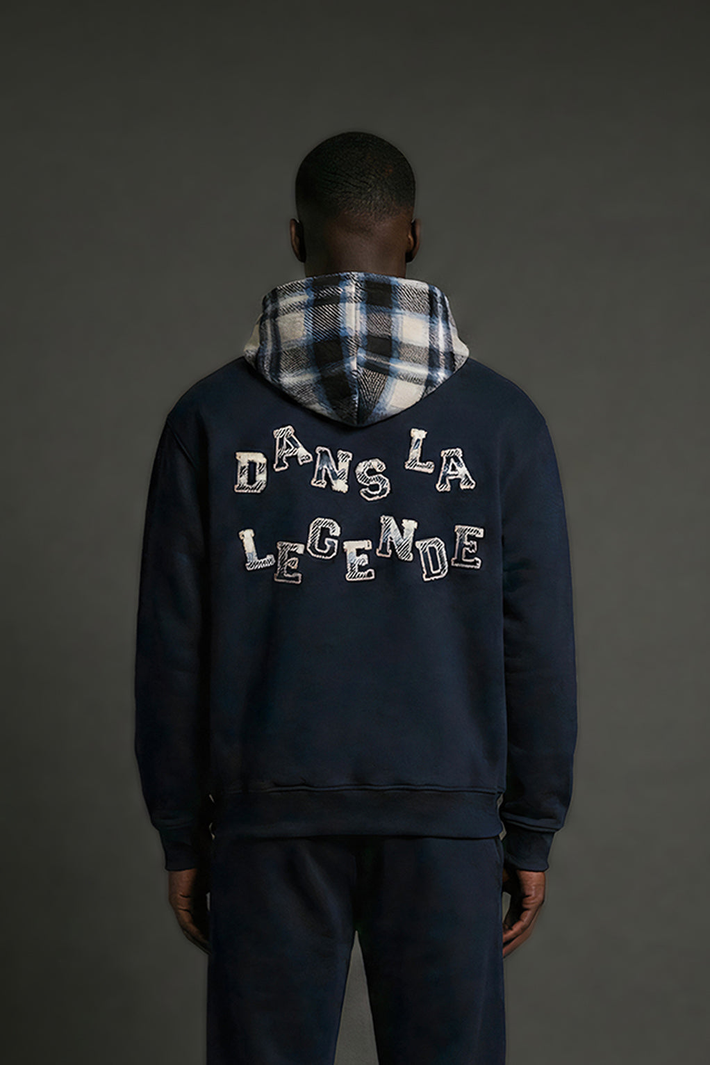 Dix Sept 17 Navy Flannel Hoodie