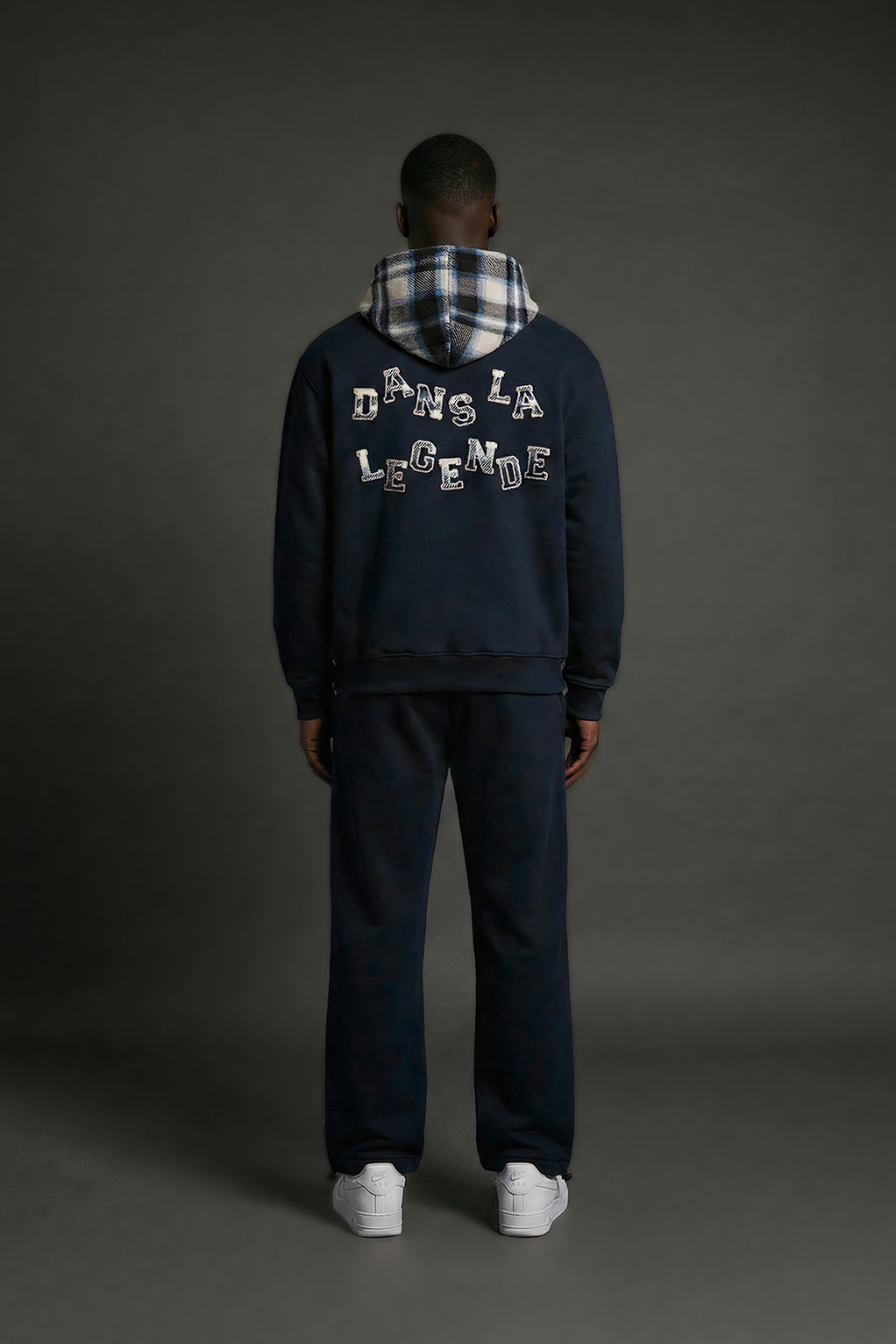 Dix Sept 17 Navy Flannel Hoodie