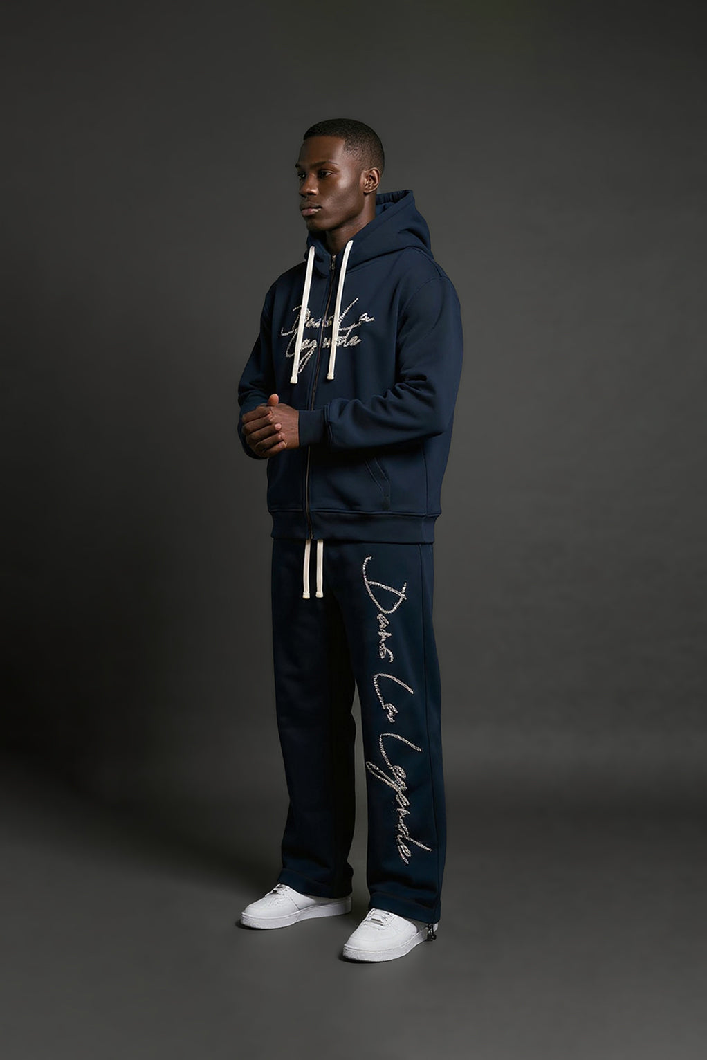 Dans La Legende Navy Zipup Hoodie