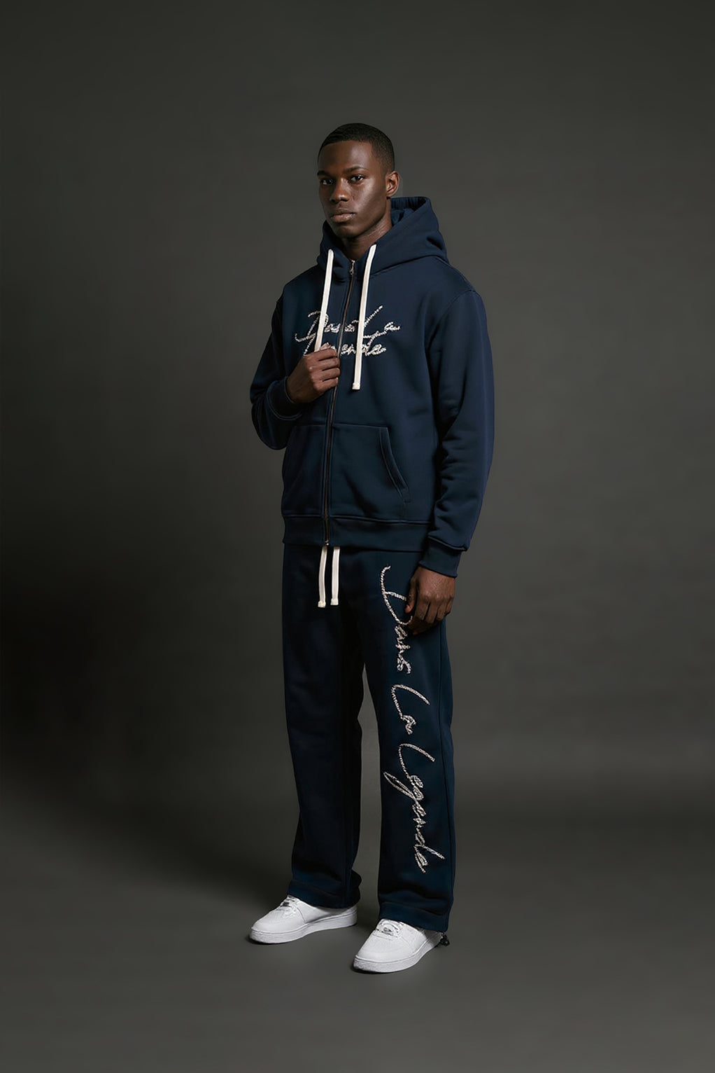 Dans La Legende Navy Zipup Hoodie