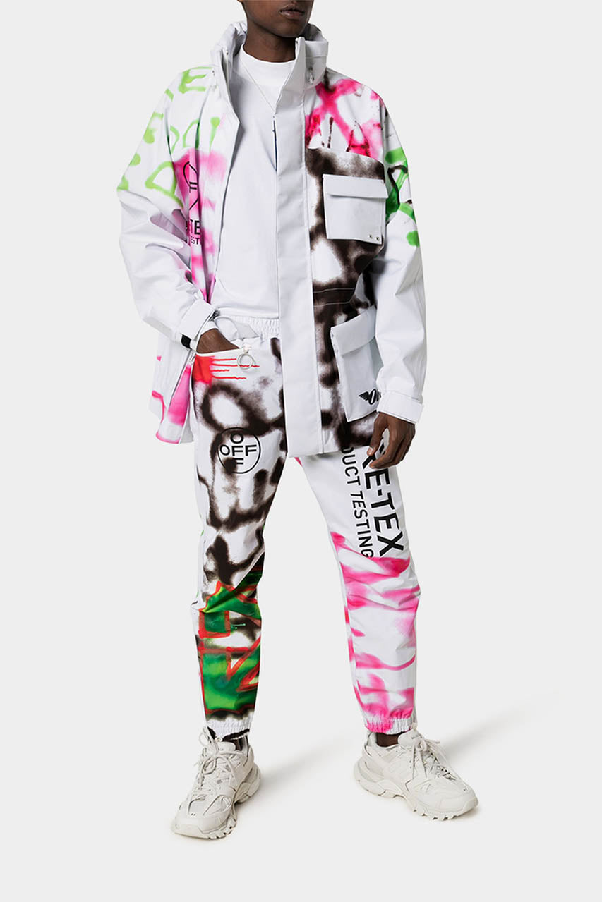 PAUSE OR SKIP: OFF-WHITE™’S GRAFFITI-COVERED GORE-TEX SKIWEAR TWO-PIECE