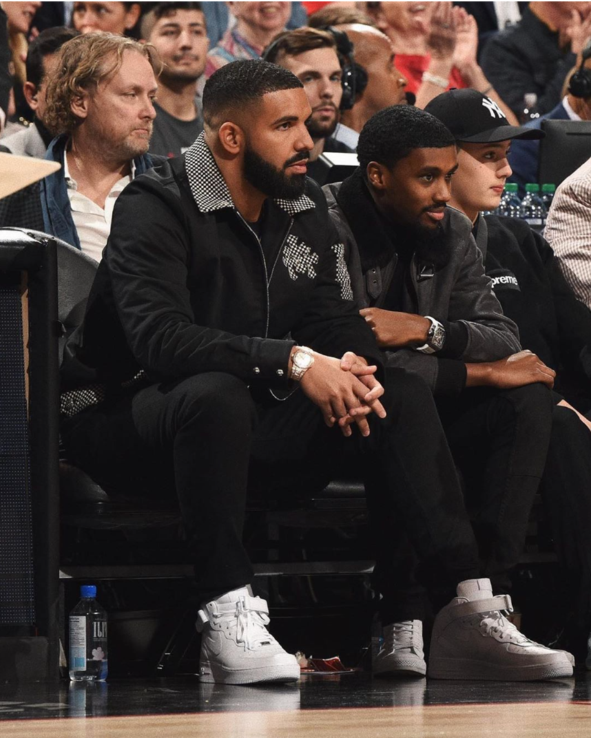 SPOTTED: DRAKE SITS COURTSIDE WITH FUTURE THE PRINCE IN CHROME HEARTS & NIKE