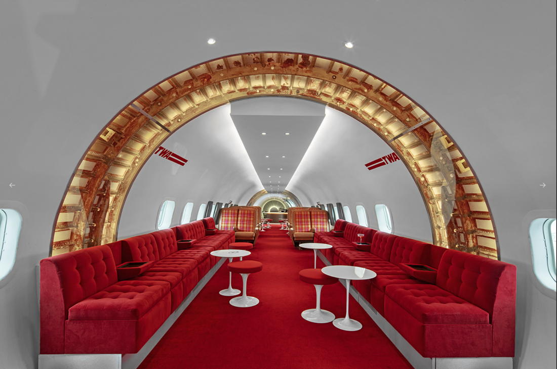 TWA HOTEL TURNS VINTAGE AIRPLANE INTO RETRO COCKTAIL BAR