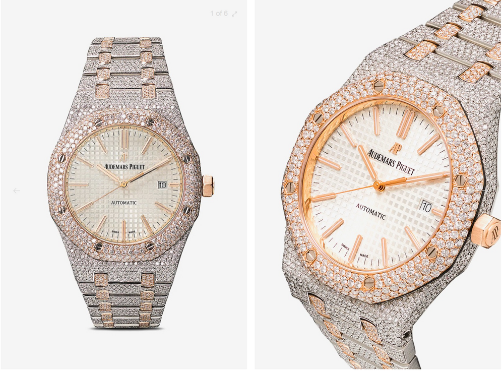 777 APPLIES DIAMONDS TO THE 18K ROSE GOLD AUDEMARS PIGUET ROYAL OAK