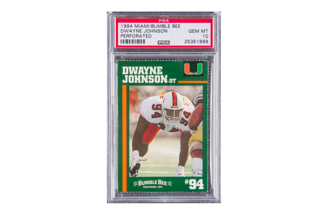 The Rock's University of Miami Football Card Hits the Auction Block Again, Sells for $81K USD