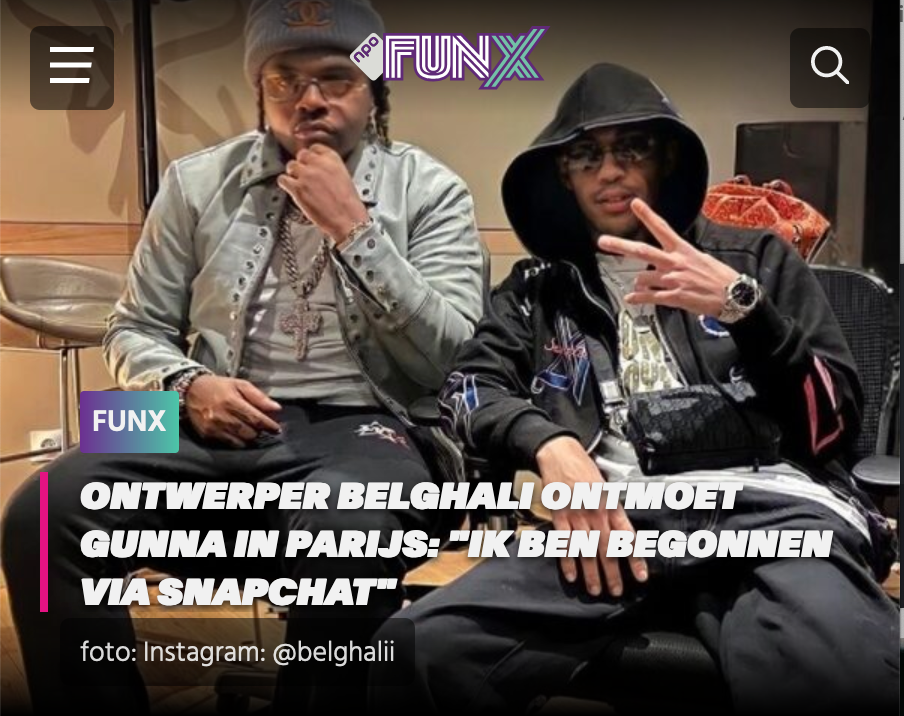 Our Founder Mohamed Belghali tells us how he met Gunna in Paris to FunX-radio