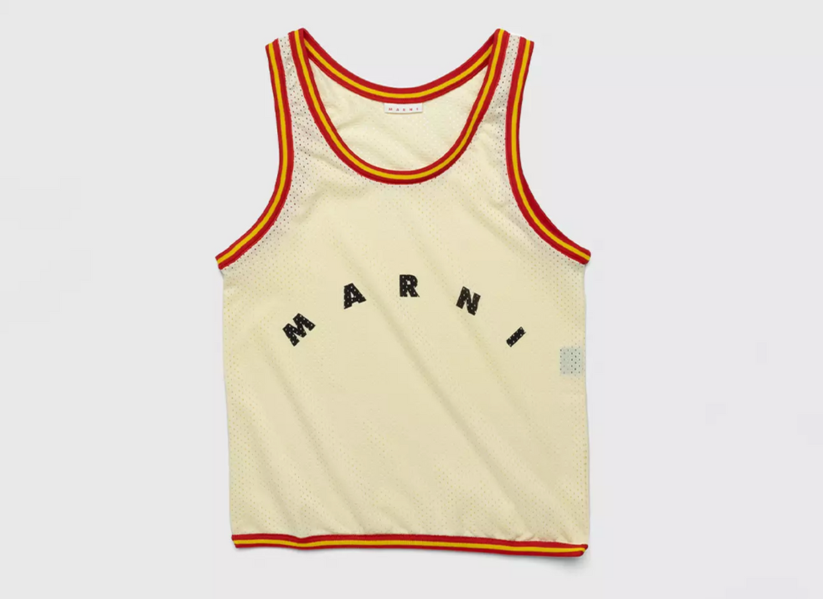 Marni has transformed a basketball jersey into a bag