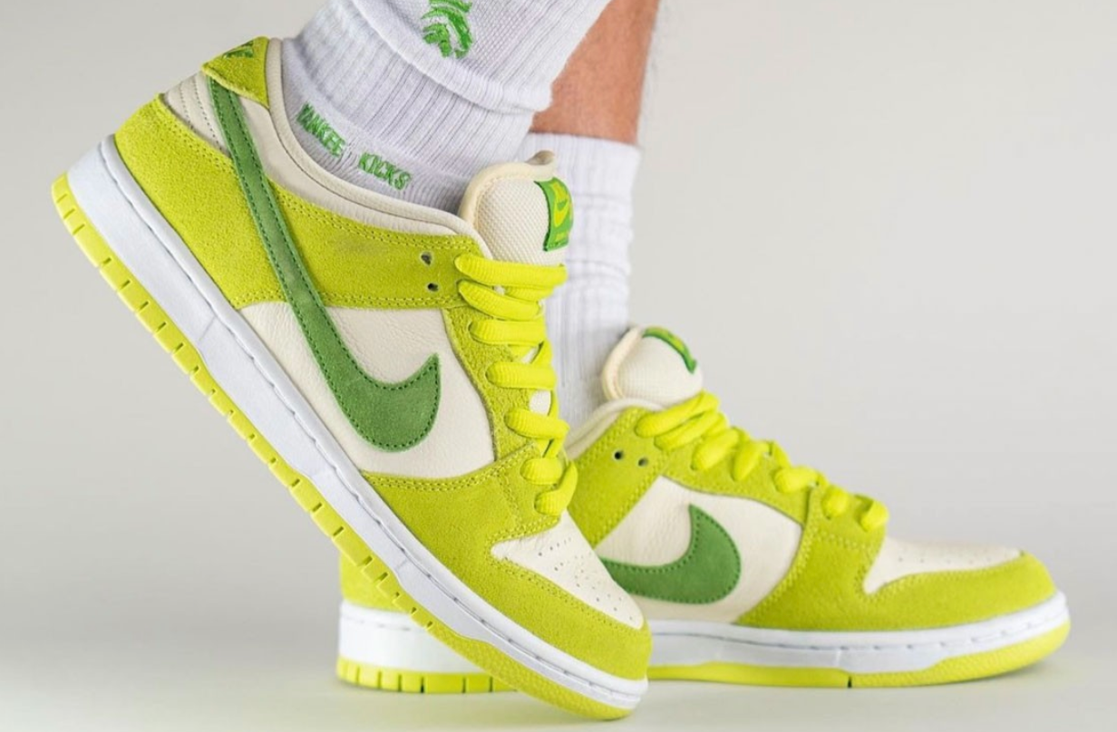 Take an On-Foot Look at the Nike SB Dunk Low "Green Apple"