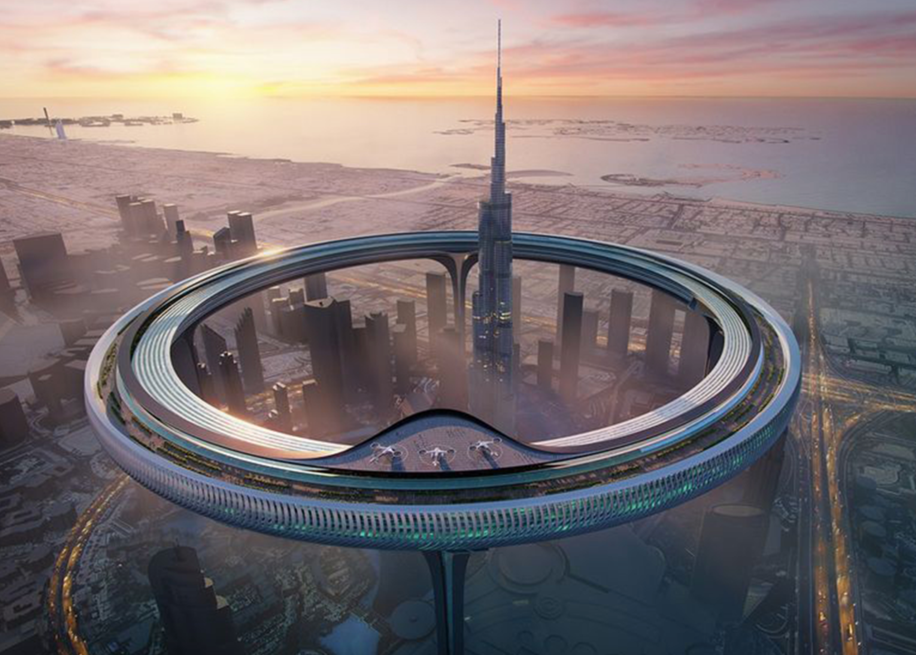 Dubai Architects Conceptualize New Structure Around Burj Khalifa