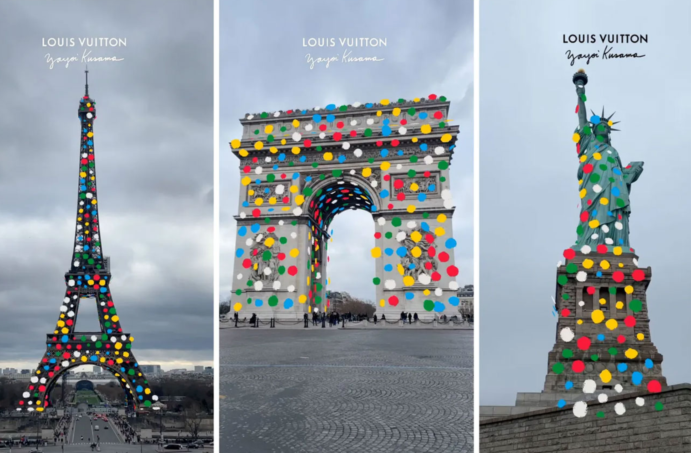 Louis Vuitton Uses AR To Cover Landmarks With Yayoi Kusama’s Iconic Dots