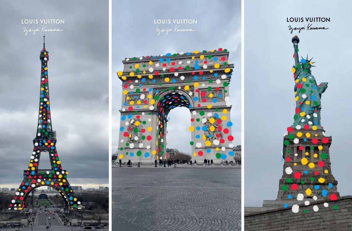 Louis Vuitton Uses AR To Cover Landmarks With Yayoi Kusama's Iconic Do –  SEVENTEENTHEBRAND