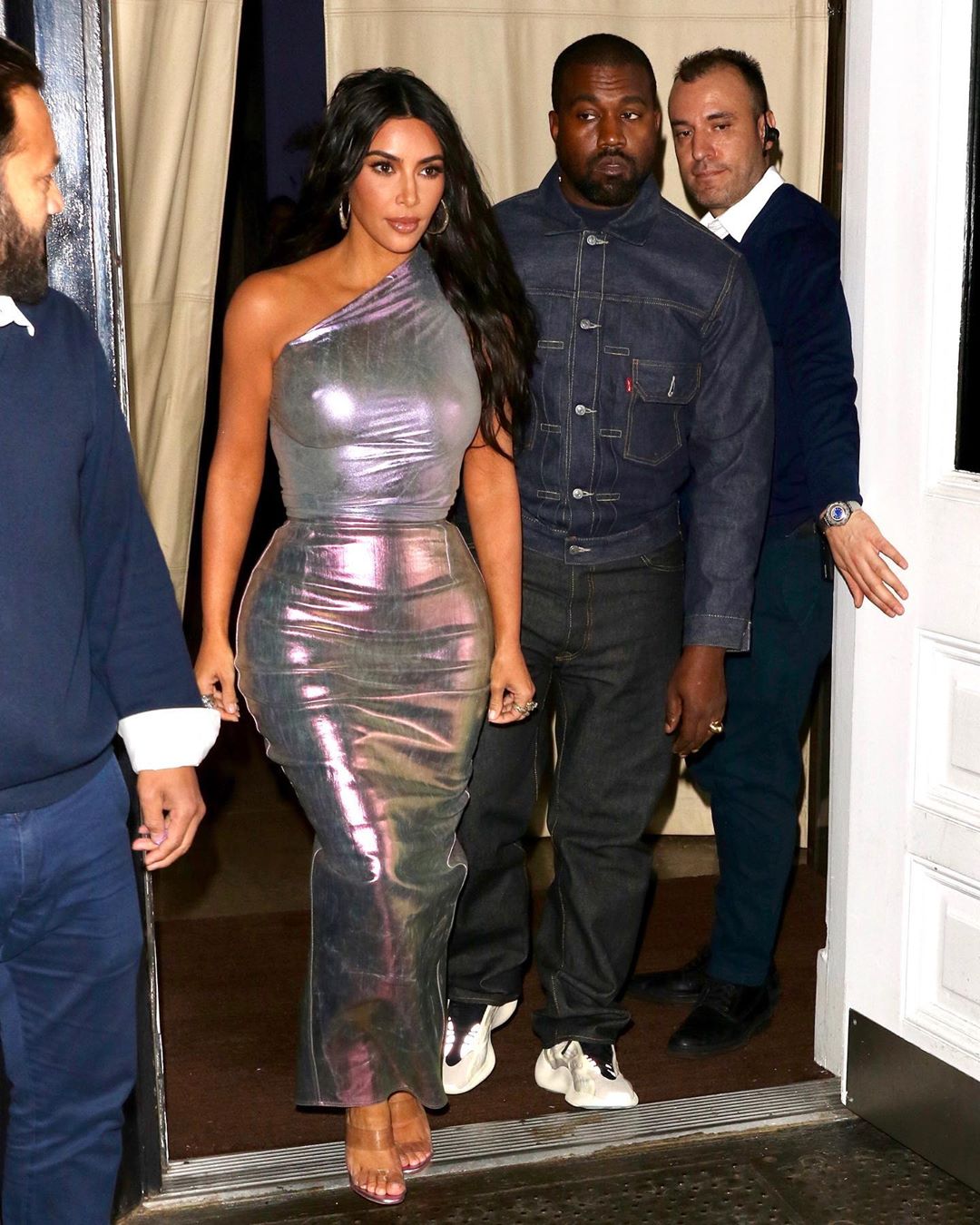 SPOTTED: KANYE WEST & KIM KARDASHIAN IN LEVIS, ADIDAS & RICK OWENS
