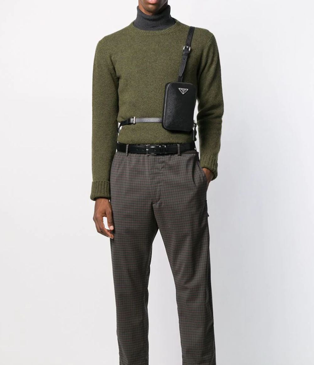 PAUSE OR SKIP: BLACK LEATHER PRADA CROSSBODY BAG