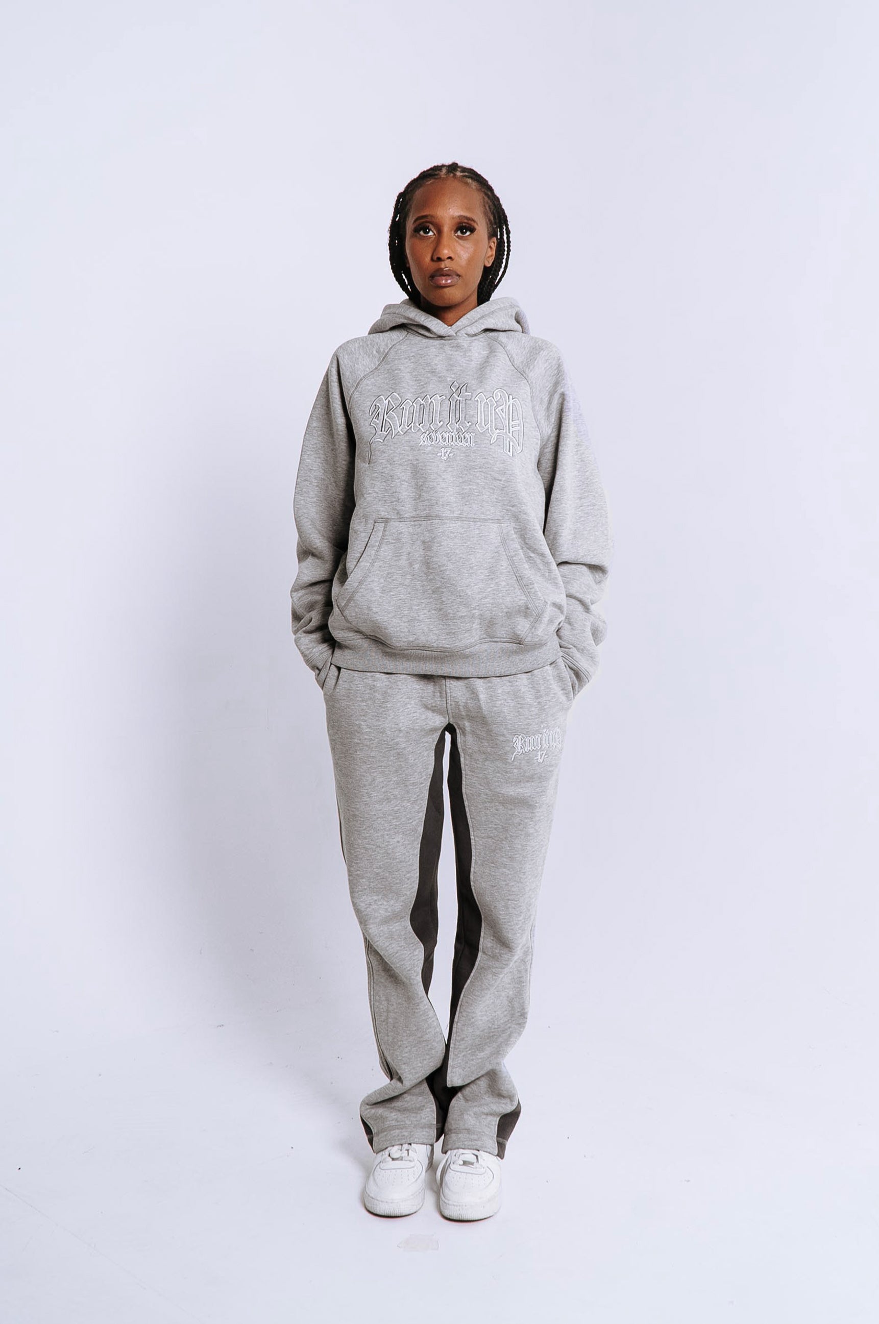 Run it up 2.0 Grey Melange Hoodie SEVENTEENTHEBRAND