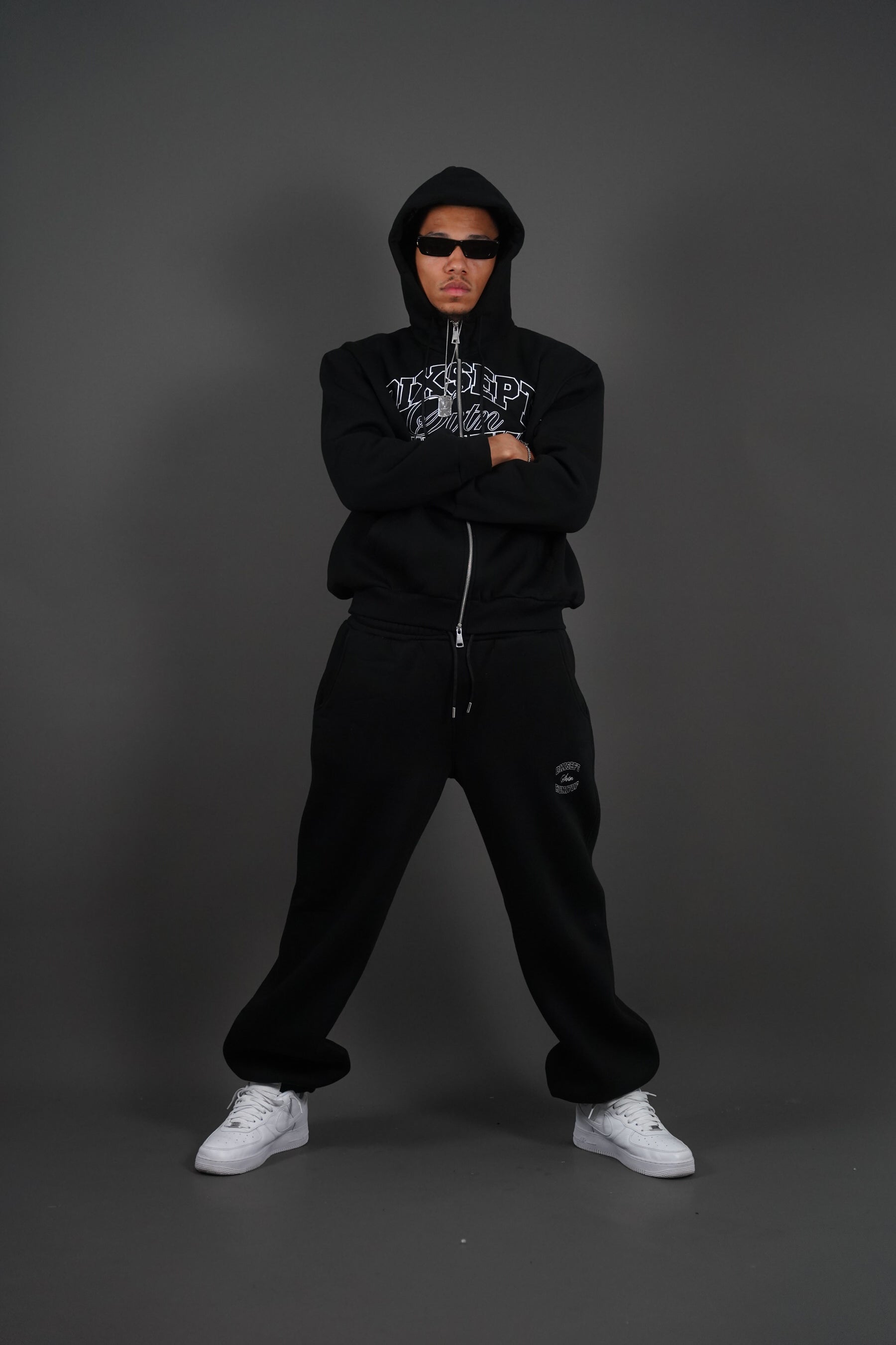 Dixsept Svtn Black Zip Up Hoodie