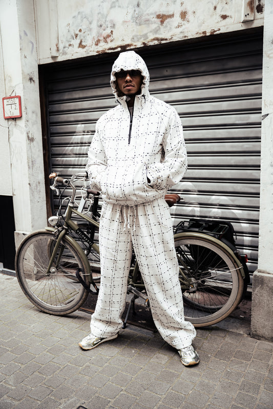 Seventeen Boucle Tweed Pants in White