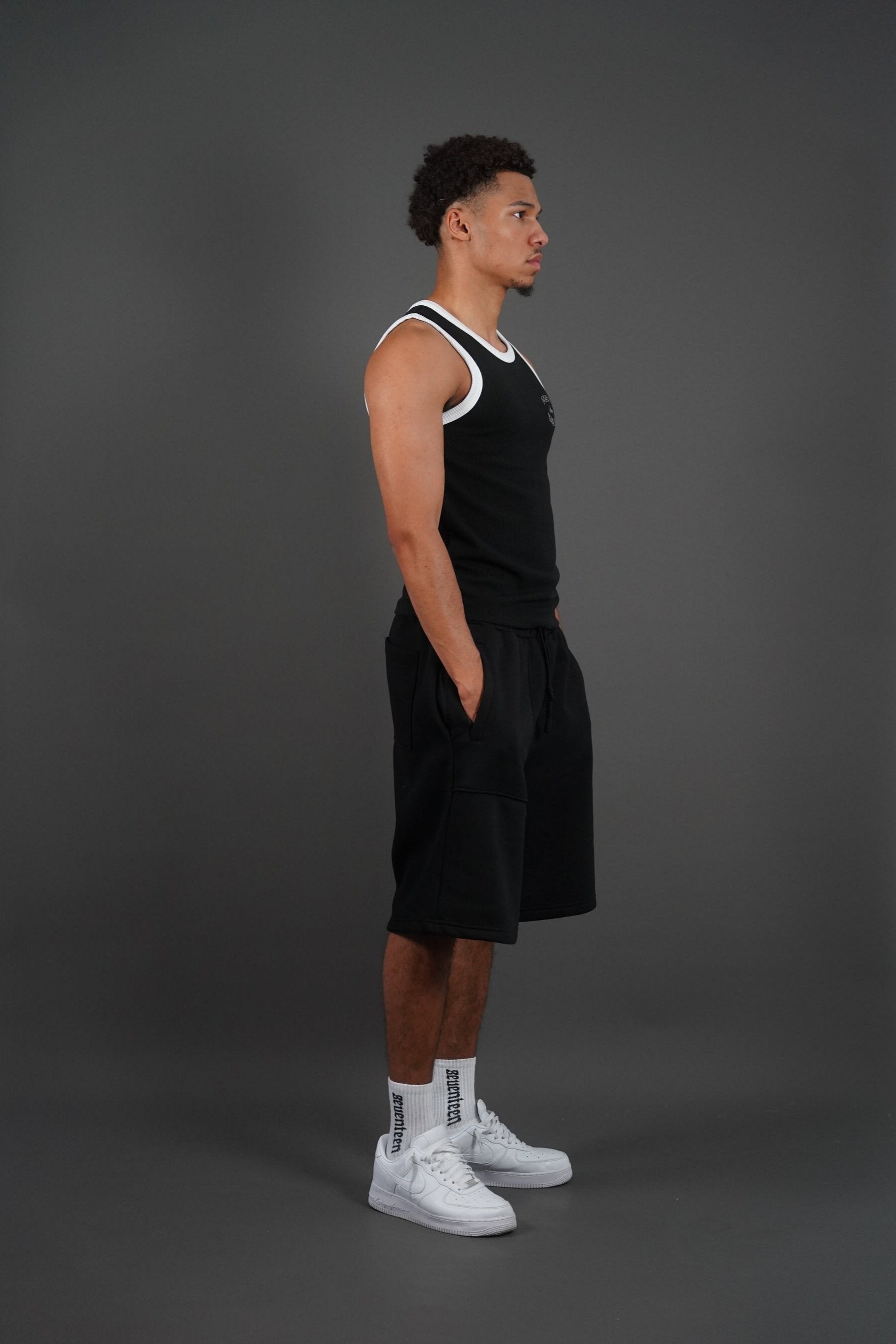 Black Contrast Tanktop