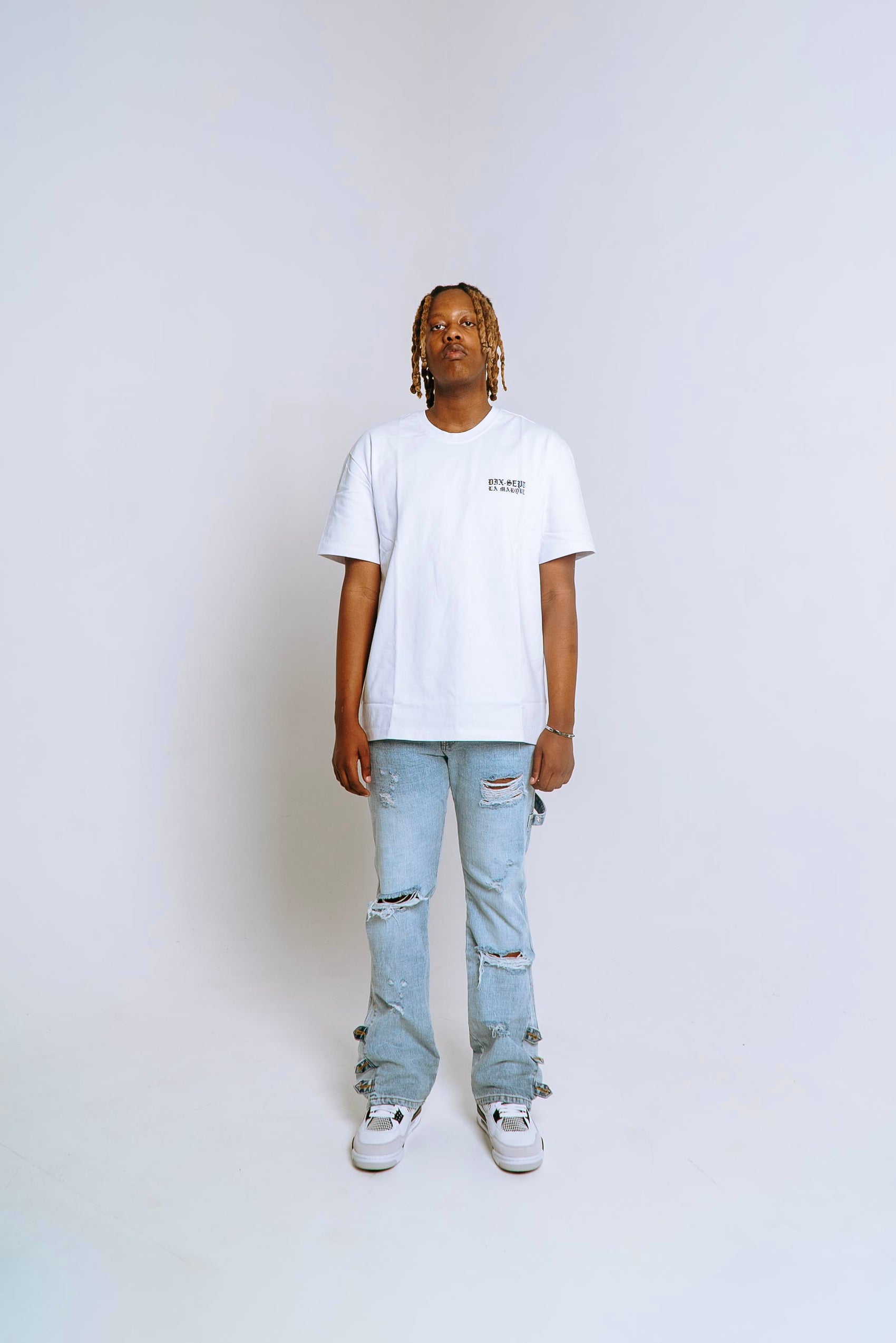Dix-Sept La Marque Light Blue Flared Denim