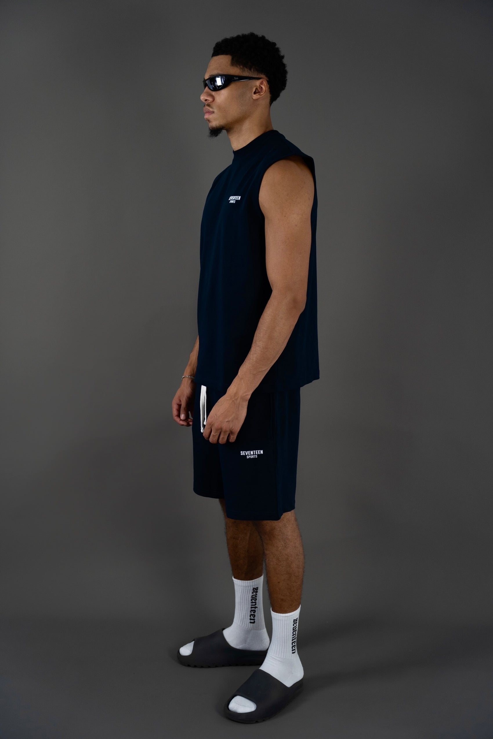 Seventeen Sports Navy Sleeveless
