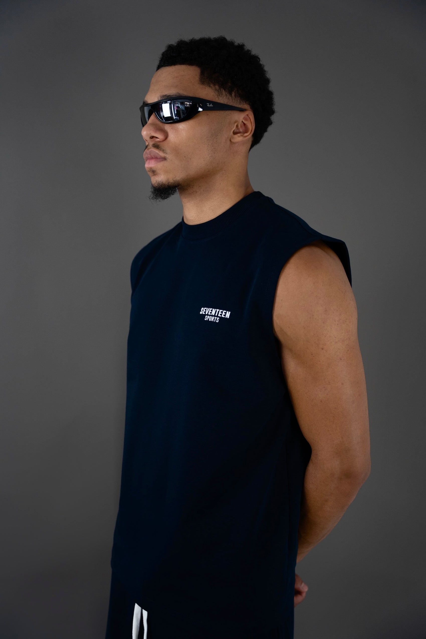 Seventeen Sports Navy Sleeveless