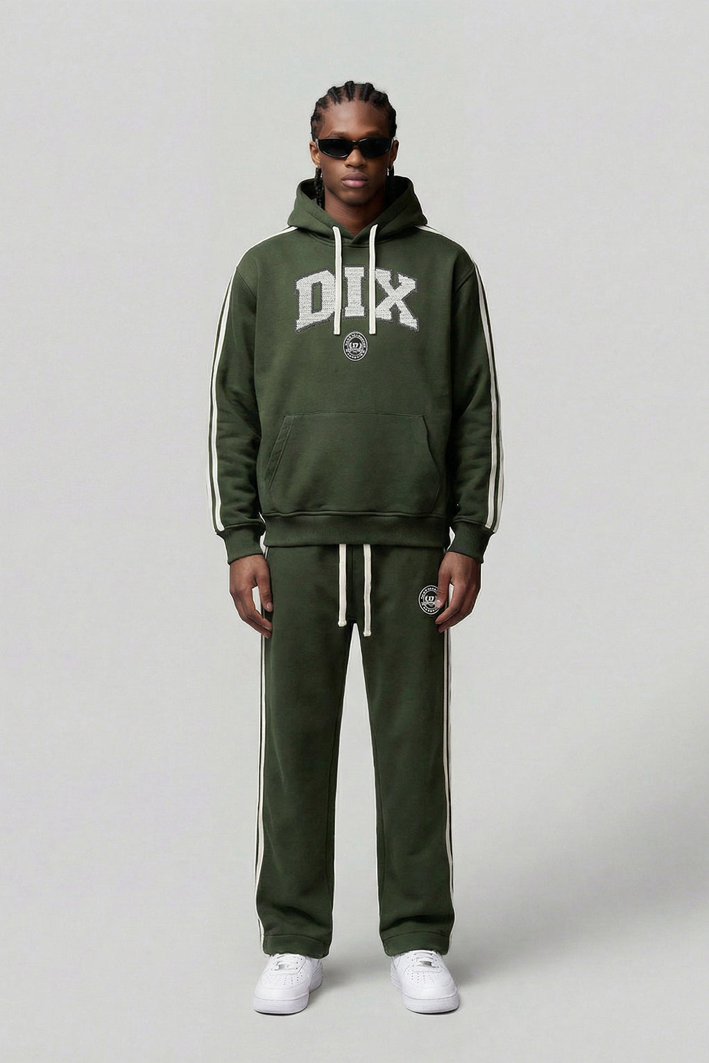 Khaki Dix College Loose Fit Pants