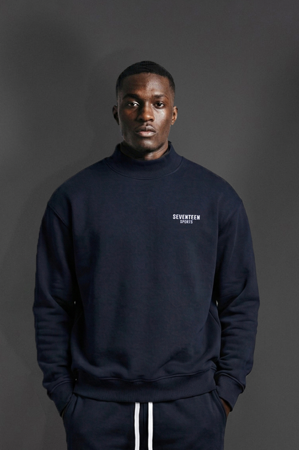 Navy Seventeen Sports Crewneck