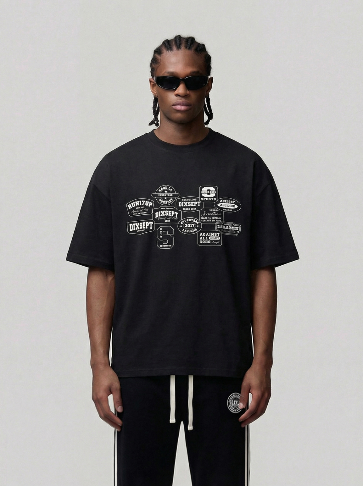Dixsept Stamp Black Tshirt