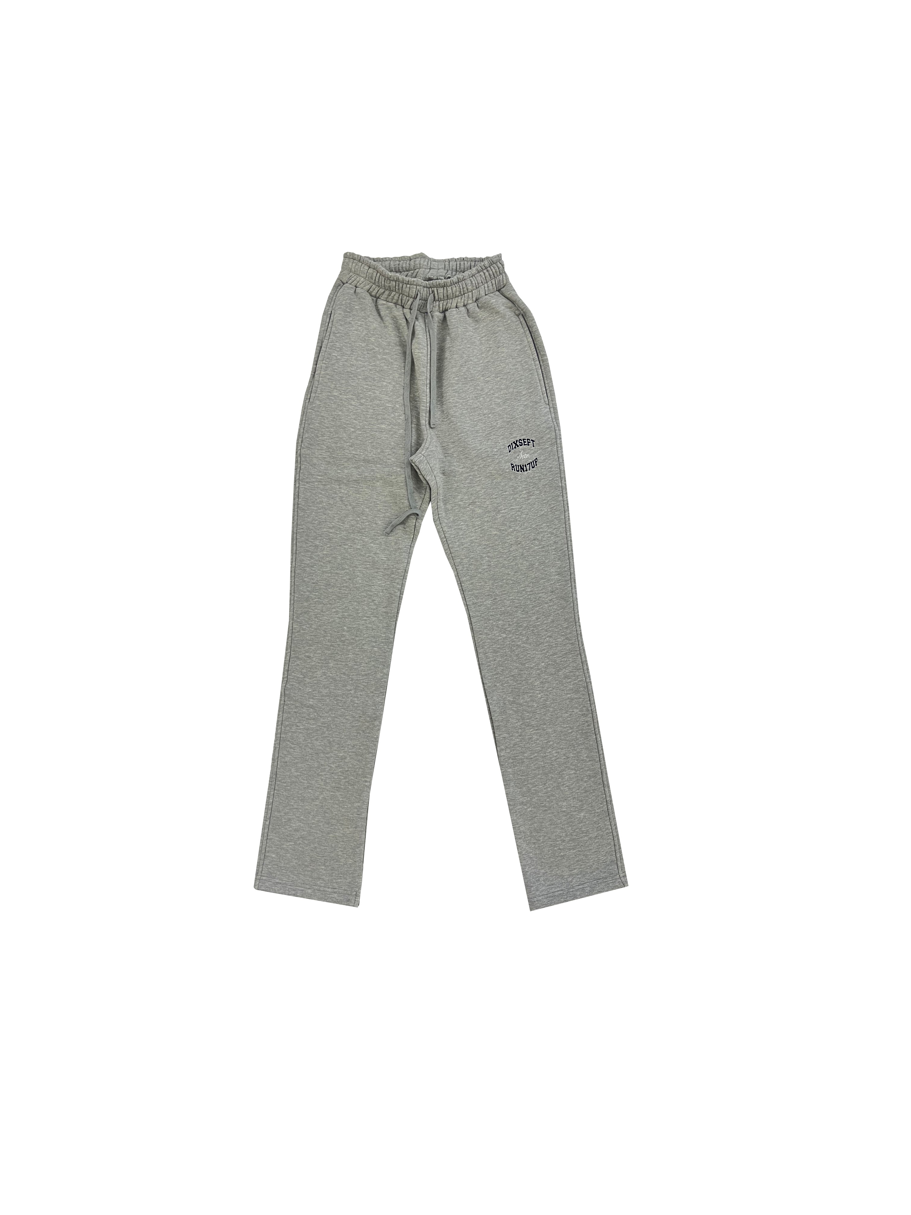 Dixsept Svtn Grey Melange Straight Fit Pants