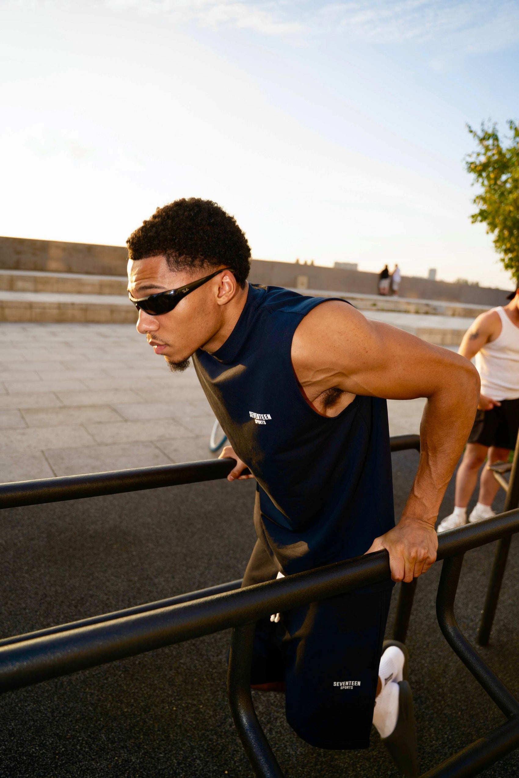 Seventeen Sports Navy Sleeveless