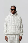 Seventeen Boucle Tweed Hoodie in White