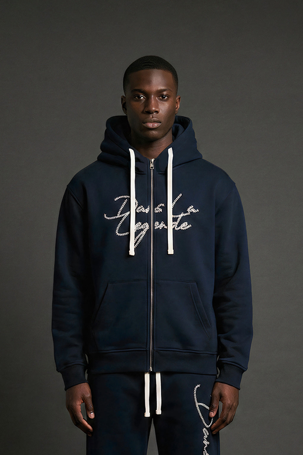 Dans La Legende Navy Zipup Hoodie