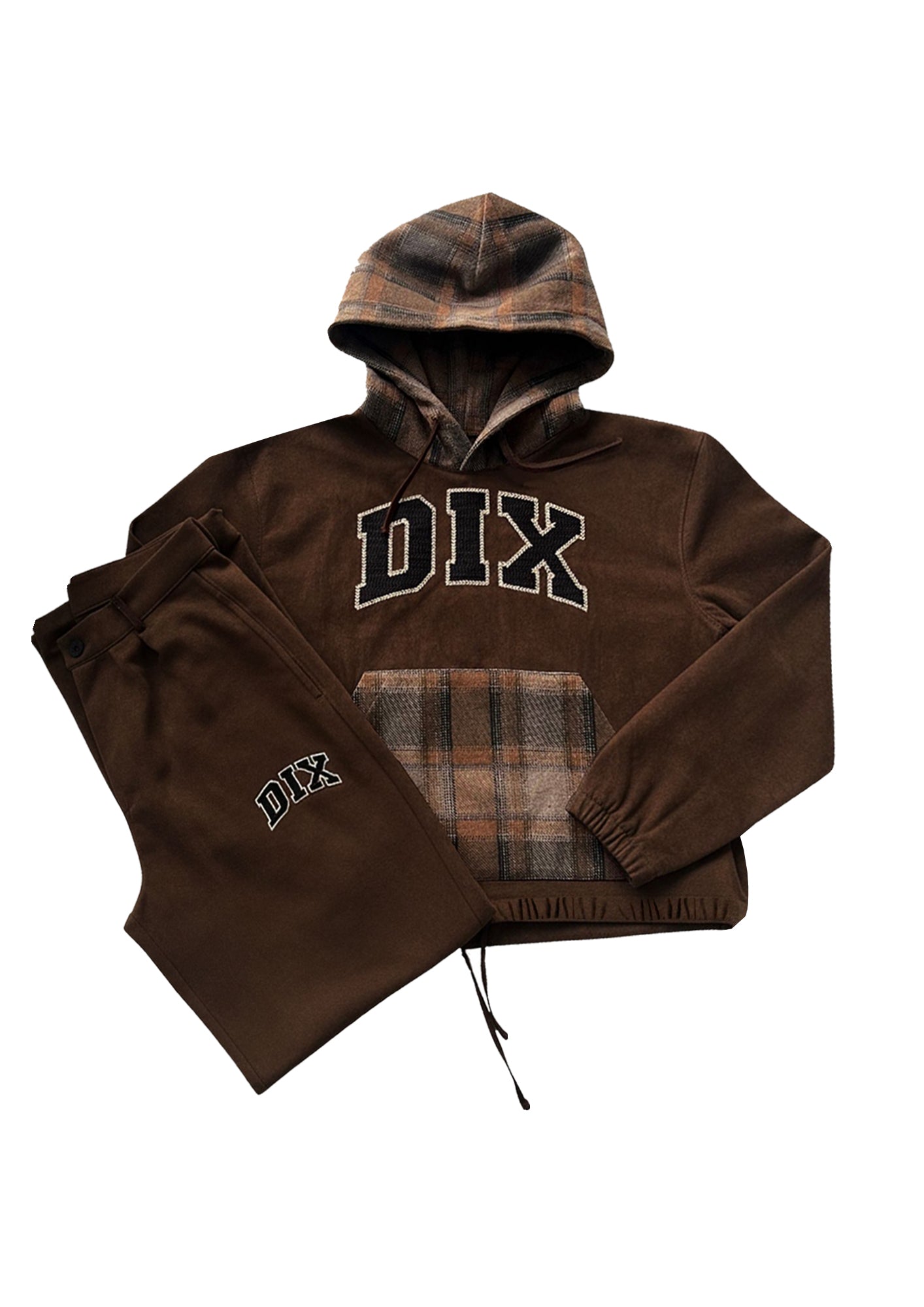 Brown Flannel Hoodie