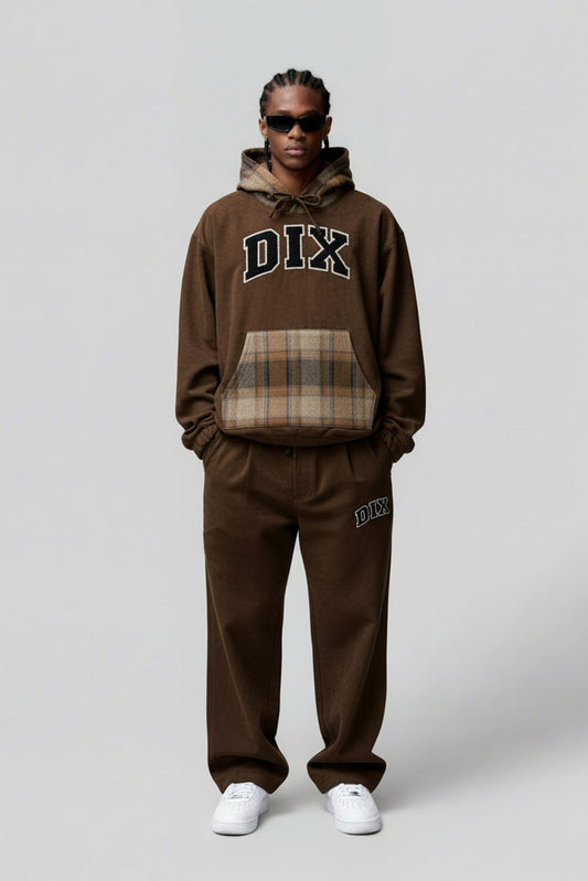 Brown Flannel Hoodie