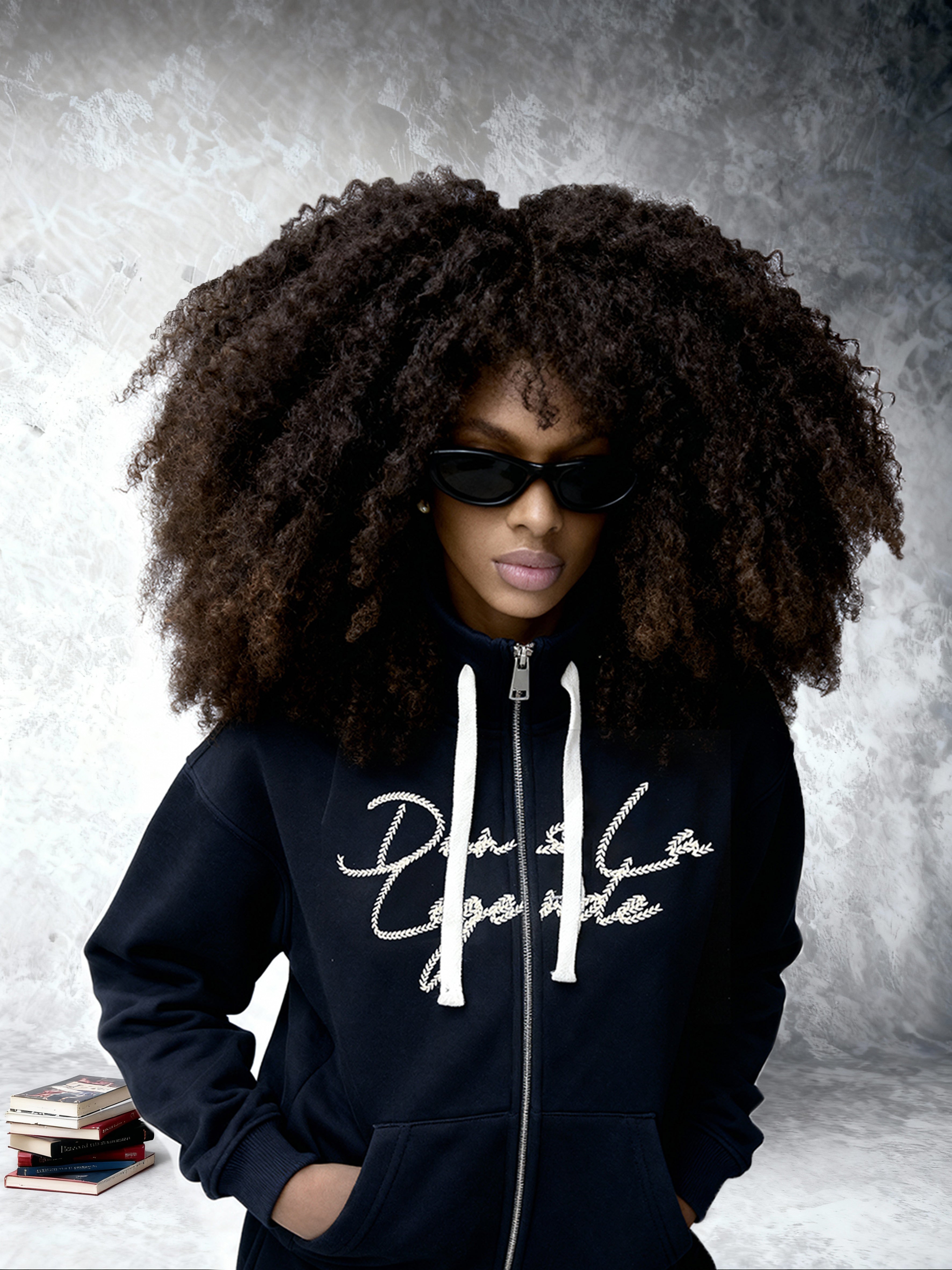 Dans La Legende Navy Zipup Hoodie