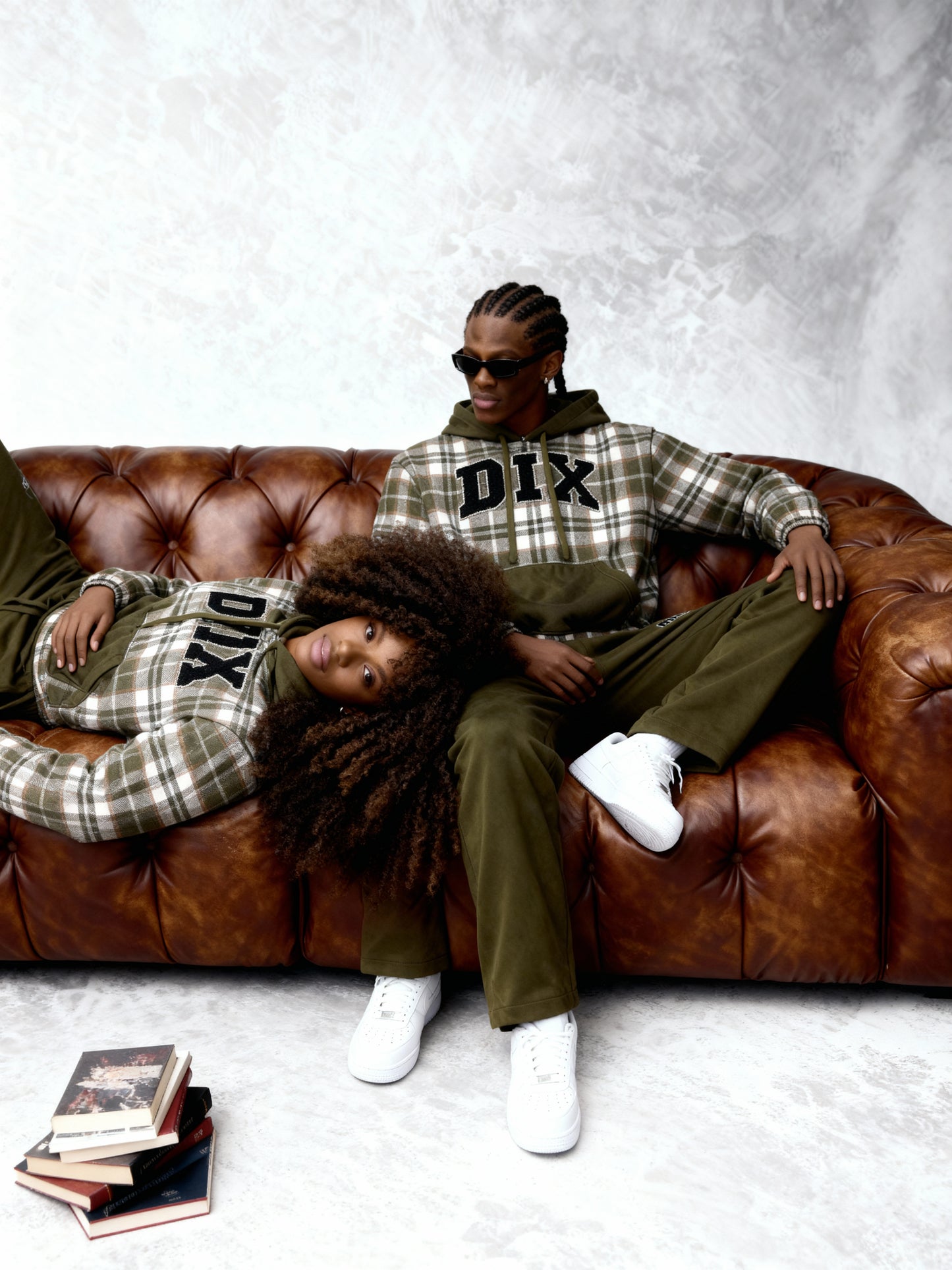 Khaki Flannel Hoodie