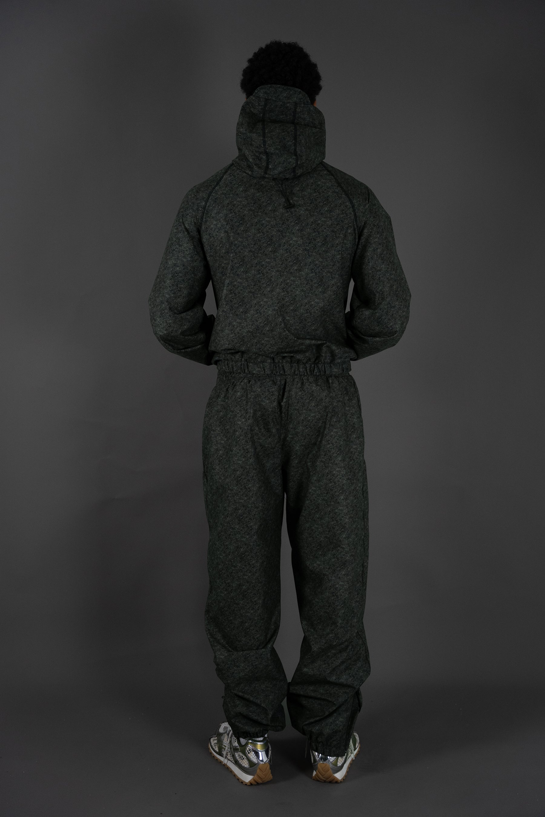 Velours-Tech Khaki Windbreaker Pants