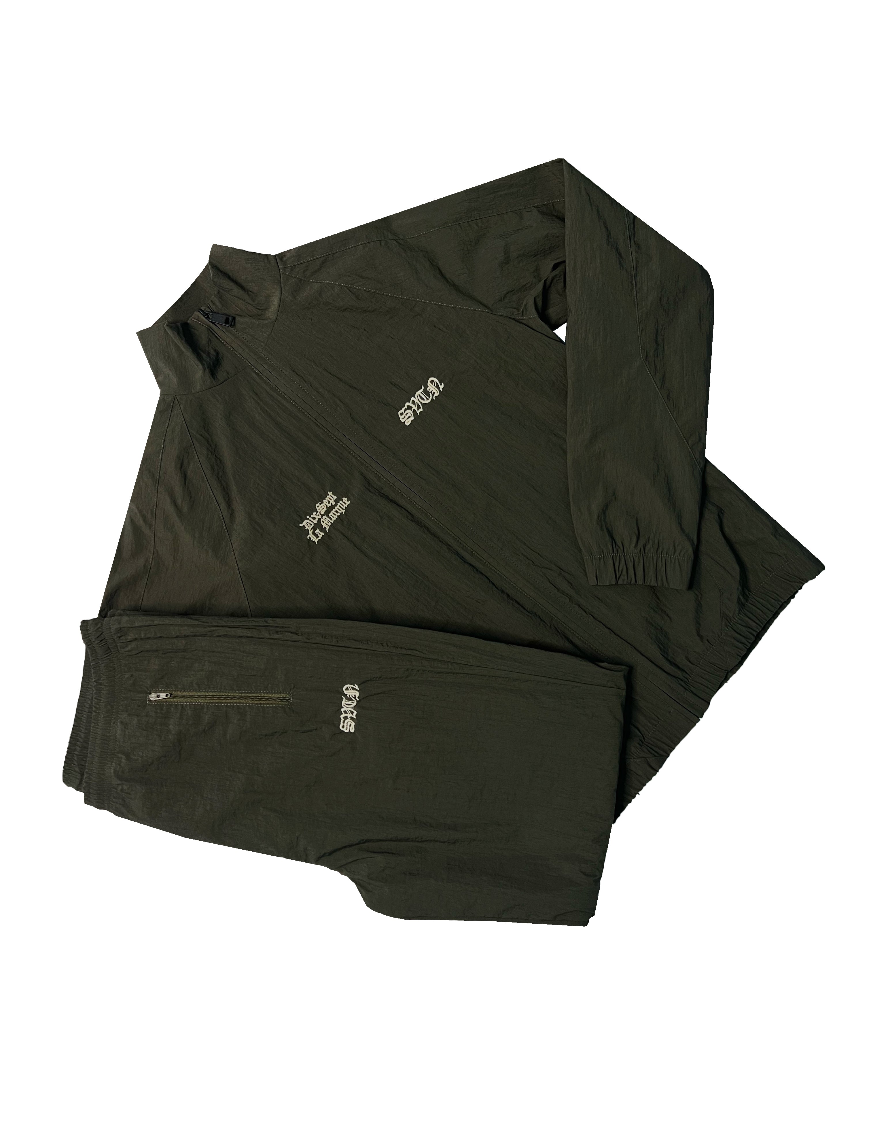 Khaki Windbreaker Track Pants