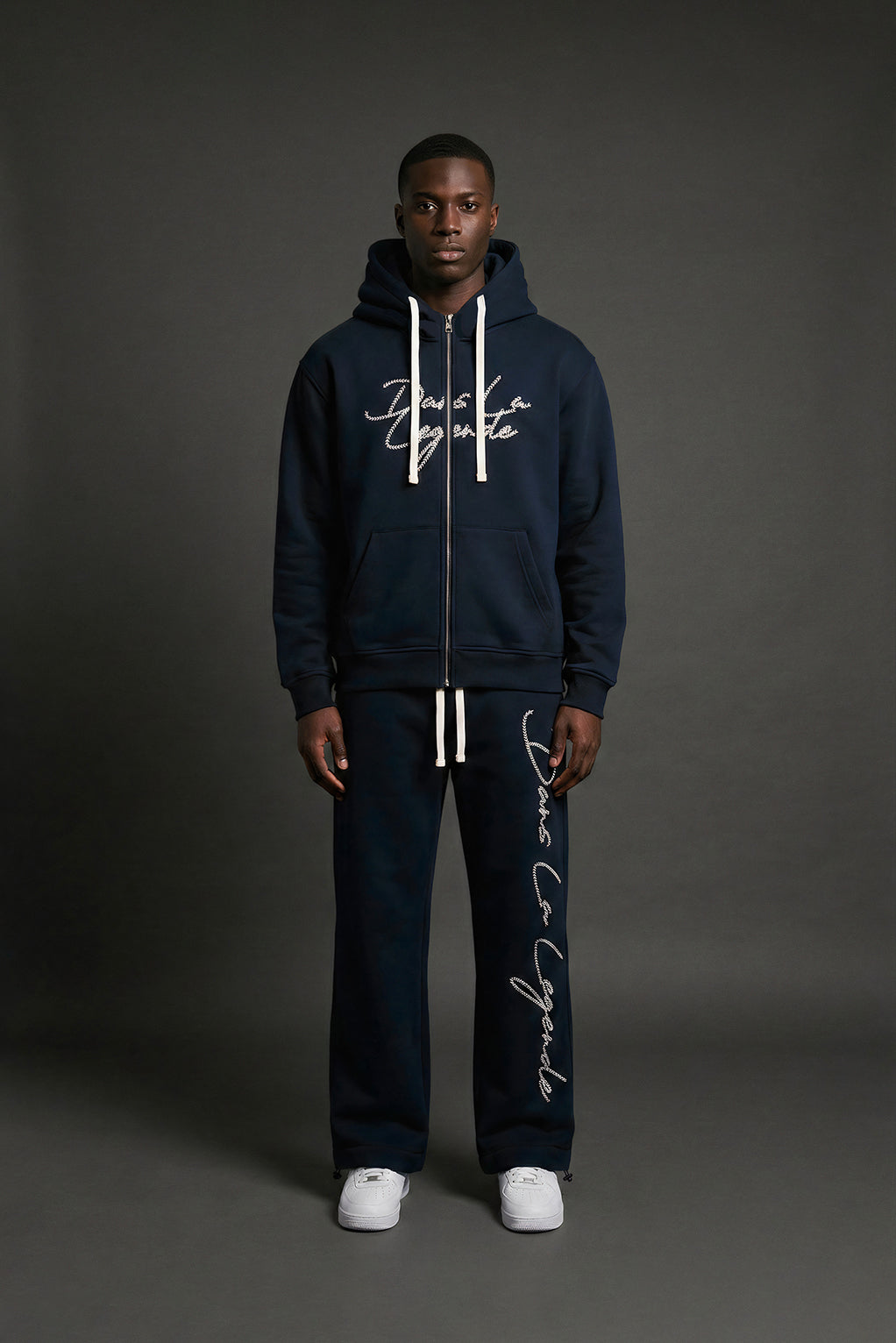 Dans La Legende Navy Zipup Hoodie