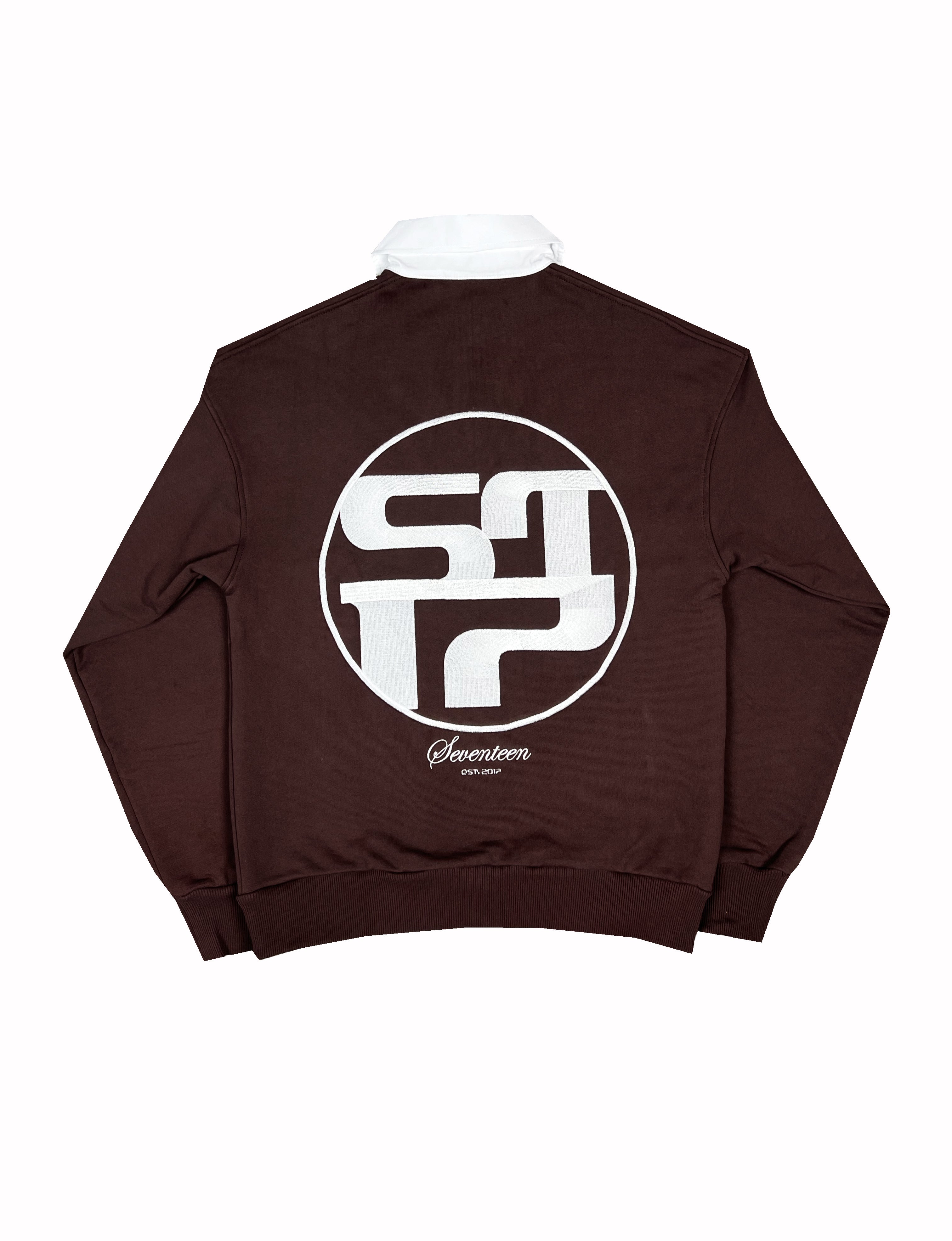 Run17up Athletes Brown Polo Sweater
